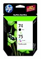 Original HP 74/75 Ink Cartridges Combo-Pack in Retail Packaging