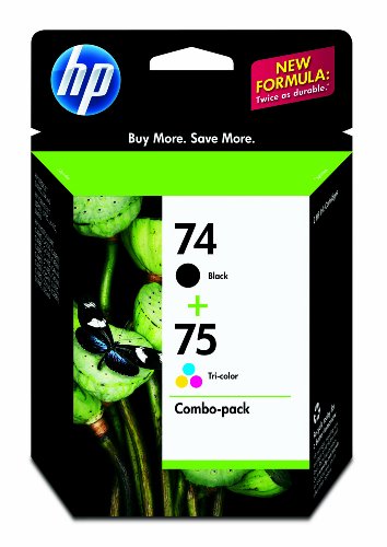 Original HP 74/75 Ink Cartridges Combo-Pack in Retail Packaging