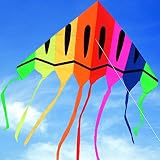 Hengda Easy Flyer Kite For Kids - Hengda Kite 68-Inch Easy Flyer with String and Handle, Classic Delta Kite, Brilliant colors in the sky