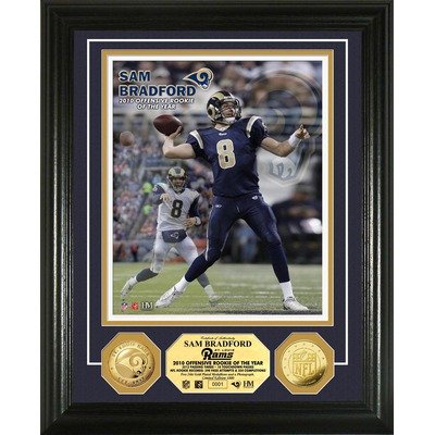 NFL St. Louis Rams Sam Bradford 2010 Offensive ROY 24KT Gold Coin Photo Mint