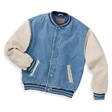 Port Authority Denim and Twill Letterman Jacket