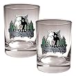 Minnesota Timberwolves 2pc Rocks Glass Set - Primary Logo NBA Basketball