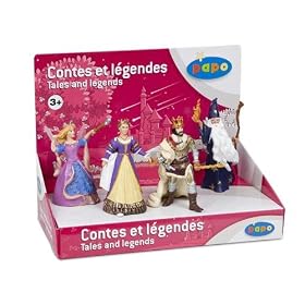 Papo - 80501 - Figurine - Contes et L�gendes 2 - Bo�te Pr�sentoir -Reine / Roi / Merlin L'enchanteur / F�e