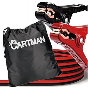 Cartman Booster Cables 10 Gauge 12 Feet in Carry Bag