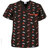 Scrub Dudz Cleveland Browns Printed Scrub Top Extra Large