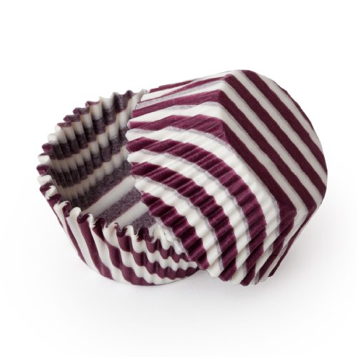 Dress My Cupcake Standard Burgundy Striped Cupcake Liners