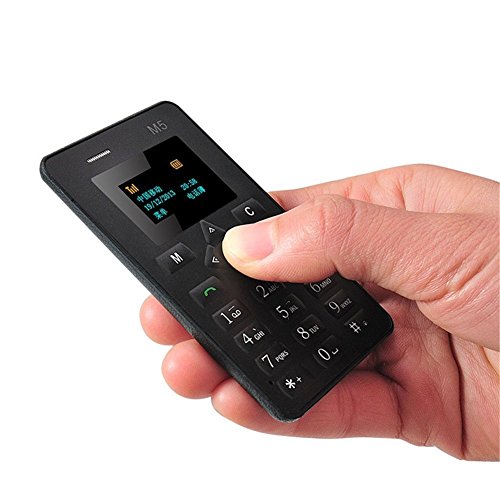 Fsmart m5 mini card cell phone 1.0 lcd ultra slim student version…