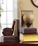 GOLF golfer CLub ball Desk Office BOOKENDS storage 2pc