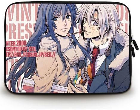 HUADO New Style D Gray Man() Laptop Sleeve Portable Laptop Carrying Bag Twin Sides Patterns Waterproof Canvas Fabric Case for 17 17.3 Inch Laptop