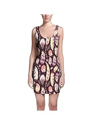 Polyester/Spandex Stretchy Feathers Sleeveless Short Bodycon Dress 