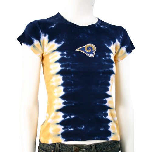 St. Louis Rams Ladies Tie Dye T-shirt (Large)