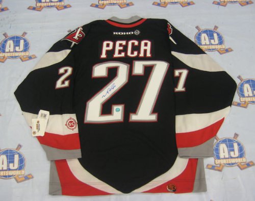 MIKE PECA Buffalo Sabres Signed Vintage Hockey JERSEY