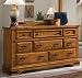 Storage Dresser with Decorative Handles in Distress Pine Finish