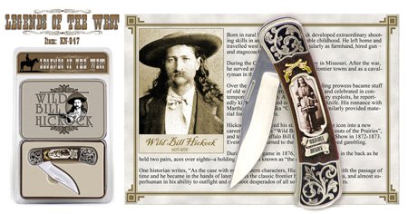 Legends of the West Wild Bill Hickock Historic Pocket Knife Legends of the West Wild Bill Hickock Historic Pocket Knife