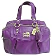 Coach Madison Leather Audrey Satchel Bag Plum
