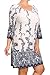 ColorMC Women's Plus Size Mandala print Bell Sleeve Convertible Neck Knit Dress