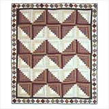 Peasant Log Cabin Throw Quilt