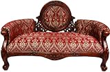 Queen Mary Sofa - Crimson Fleurs-De-Lis