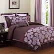 Lush Decor Sandra 8-Piece Comforter Set, King, Purple