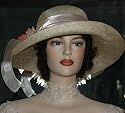Flapper Hat Church Hat Tea Hat Easter Hat Edwardian Style Hat NEW Gatsby Hat design by Darna "Daisy" Natural & Orange Ascot Hat