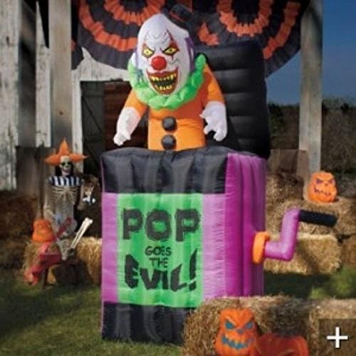 HALLOWEEN ANIMATED INFLATABLE POP GOES THE EVIL JACK IN THE BOX by Airblown Inflatables