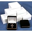 6 Black Velvet Necklace Pendant Gift Boxes With Brass Trim