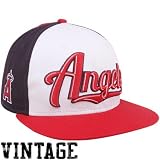 New Era Los Angeles Angels of Anaheim Red-Navy Blue-White 9FIFTY Script Wheel Snapback Adjustable Hat