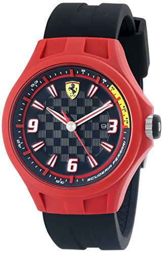 Ferrari Men's 0830006 Pit Crew Analog Display Quartz Black Watch