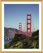 Golden Gate Bridge and Strait - Memorable approx. 25x29-inch Framed & Matted - 1 1/2-inch Antique Style Gold Frame - Photographic Print by Carol M. Highsmith