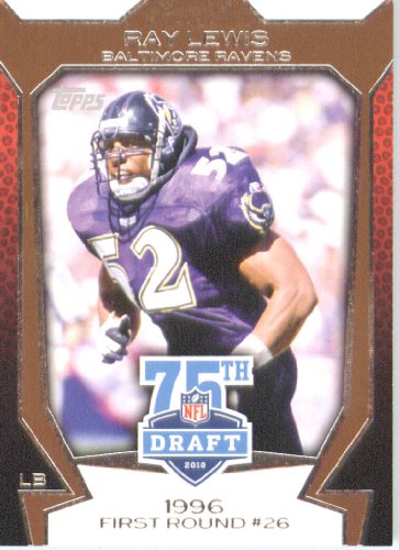 2010 Topps Football Card #75DA-2 Ray Lewis Baltimore Ravens 