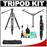 Davis & Sanford ProVista 7518XB Pro Video Tripod with Fluid Head & Case with W3 Universal Dolly + Lenspen + Accessory Kit