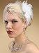 Fan Shaped Feather Fascinator with Crystals