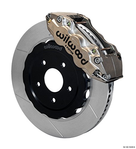wilwood 140-10226-N C6 / C6 Z06 Corvette W6A/ST RACING Front Brake Kit - Nickel Plated 6-Piston Calipers, PolyMatrix-H Brake Pads & 14