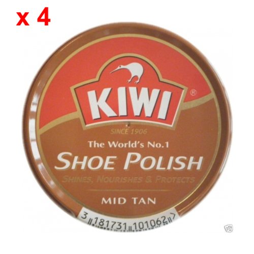 Kiwi Mid Tan 50ml Shoe Polishx4