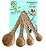 Talisman Designs Laser Etched Beechwood Measuring Spoons | Set of 4 | Nature Design | Natural Wooden Measuring Spoons Set | Cute & Functional Kitchen Tools