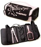 Hair Tools LTD Edition Pink Thermo Hair Straighteners Kit. Includes Pink Straighteners, Pink Paddle Brush, Pink Roll Bag