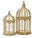 Set of 2 Shabby-Chic Weathered Gazebo-Style Bird Cages