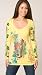 Apparel : Christian Audigier Yellow Black Heel L/S Scoop