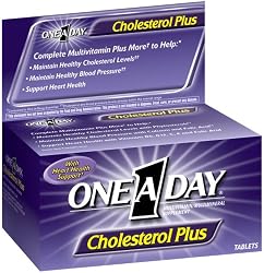 One-A-Day Cholesterol Plus Multivitamin, 50- Count Boxes (Pack of 2)