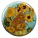 Buttonsmith Vangogh Sunflowers Tinker Reel Retractable Badge Reel - with Alligator Clip and Extra-Long 36 inch Standard Duty Cord - Made in The USA