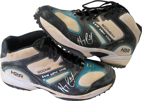 Hanley Ramirez Autographed/Hand Signed 2010 Game Used Boombah Running Shoes