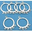 6 Sterling Silver Chandelier Earring Hoops Jewelry Part