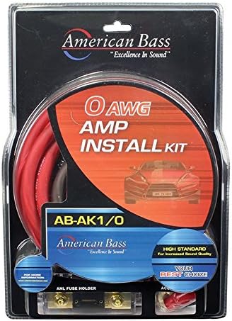 American Bass AK1/0 - AMP Install Kit AMP 0 Ga W/Anl Fuse