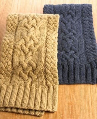 Buy Polo Hand Knit Shetland/Angora Cable Scarf