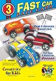 Creativity for Kids Set of 3 Fast Car Race Cars