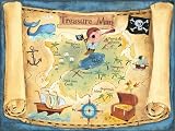 Treasure Map Canvas Reproduction
