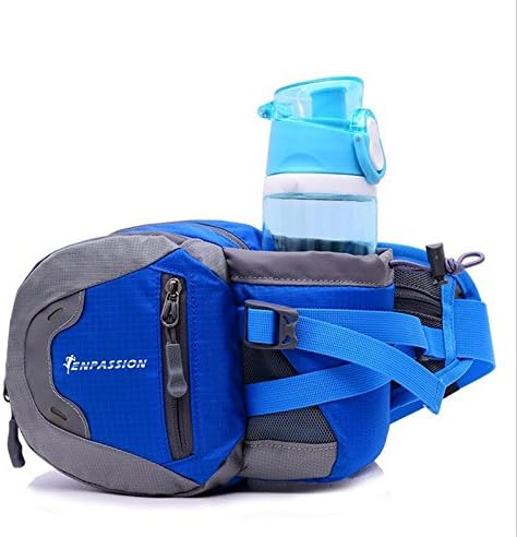 Enpassion Multifunctional Water Resistant Waist Pack with Water Bottle Holder (The Bottle Is Not Included) for Running Hiking Cycling Camping Travel