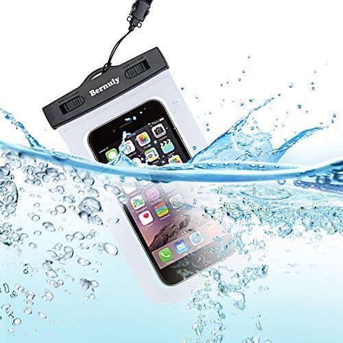 Universal Waterproof Case, Bernuly Cell Phone Dry Bag for Apple iPhone 5S, 6S 6, 6S Plus, 7, Samsung Galaxy S7, S6 Note 5 4, HTC LG Sony Nokia Motorola up to 6.0" diagonal (White)