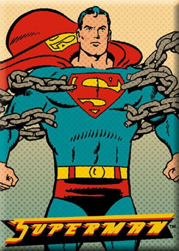  Superman Breaking Chains Refrigerator Magnet