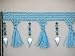 4.5 Luxury Tassel Fringe Bead Trim Sky Blue Per Yard